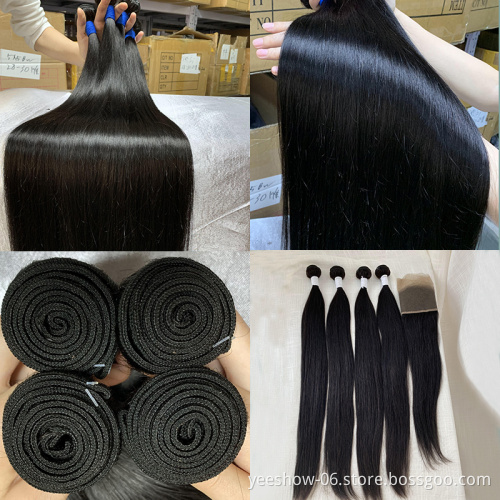 wholesale brazilian straight bundles 10''-40'' with bags and labels  for black woman